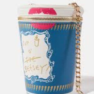 Betsey Johnson Kitsch Cup O' Betsey Coffee Crossbody Bag